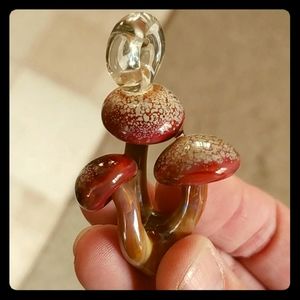 Glass mushroom pendant